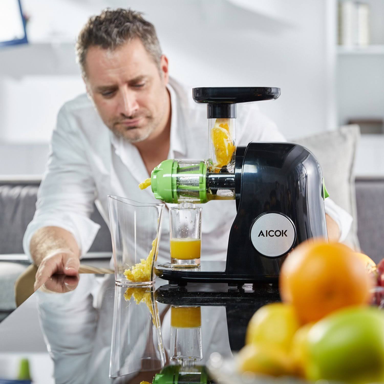 Aicok Slow Masticating Juicer Extractor, Cold Press Juicer, Quiet