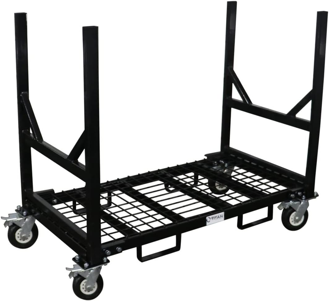 Titan Attachments Mobile Industrial Bar Cradle Cart Truck HD Locking Casters