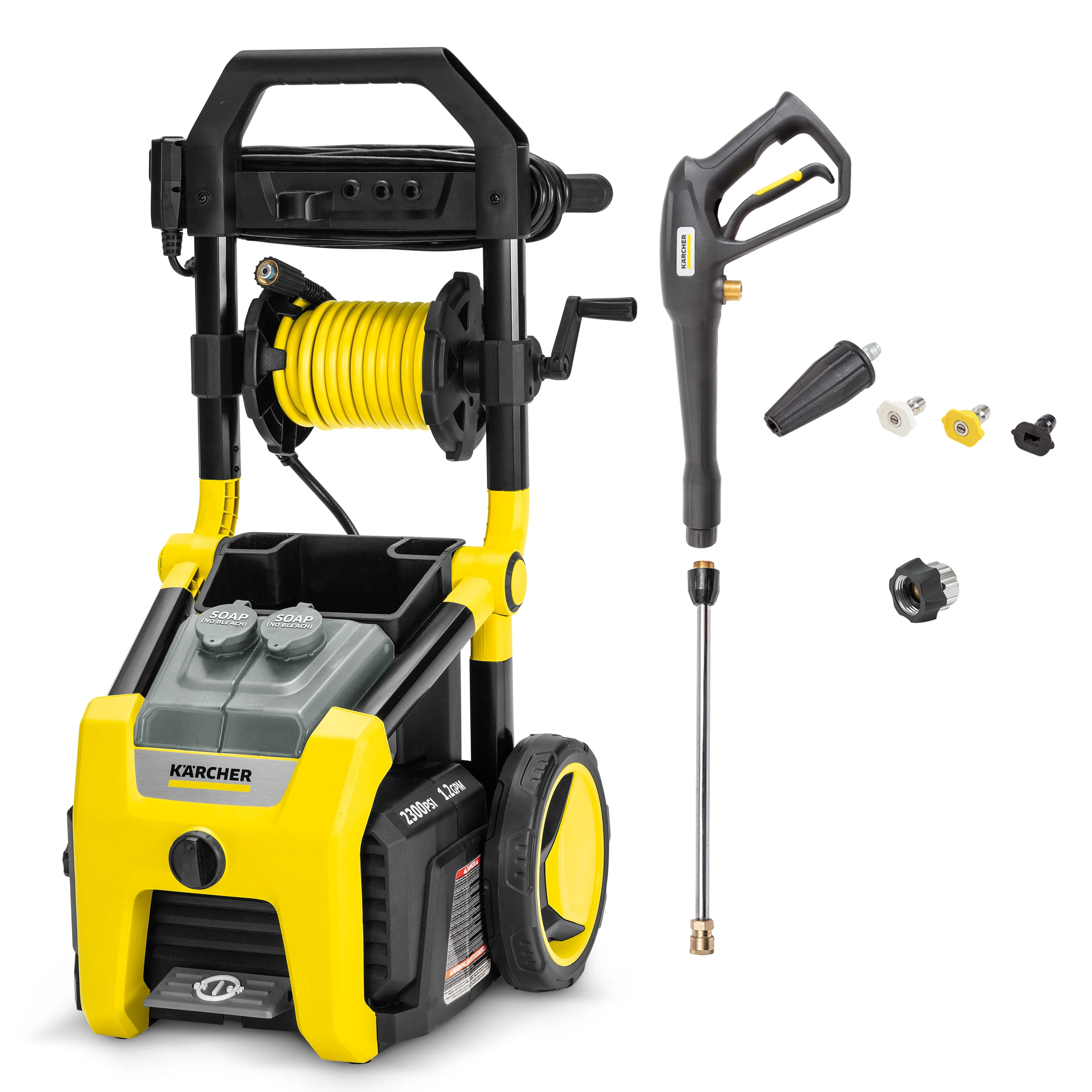Karcher K1900PS 2375 Max PSI Electric Pressure Washer with 3 Nozzles and Hose, 1.2 GPM, Power Washer