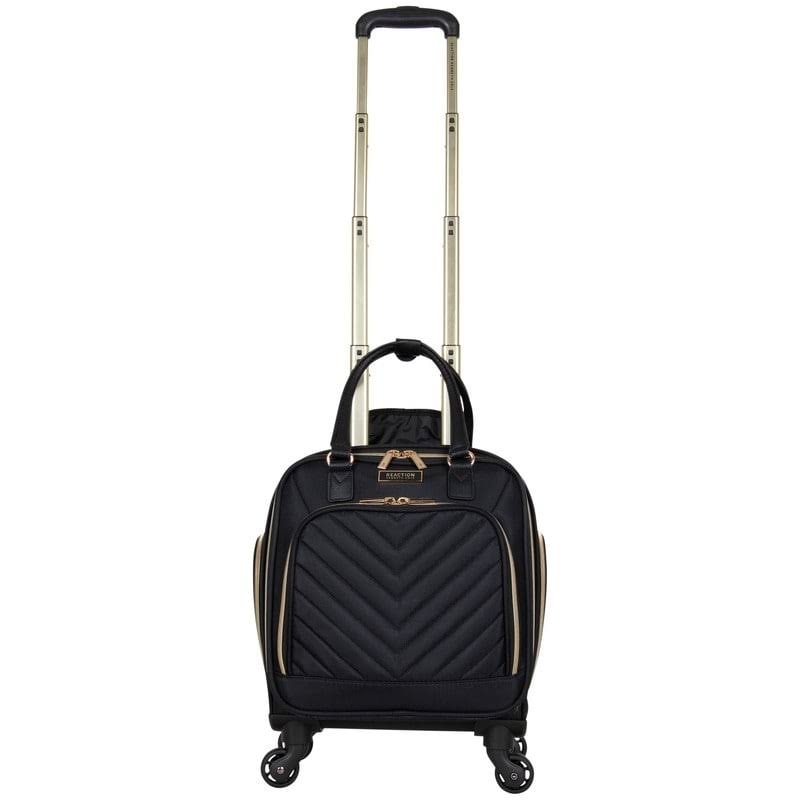 Kenneth Cole Reaction Chelsea 17x22 Chevron Quilted 4-Wheel Spinner Underseater 14.1x22 Laptop Carry-On Suitcase - Olive