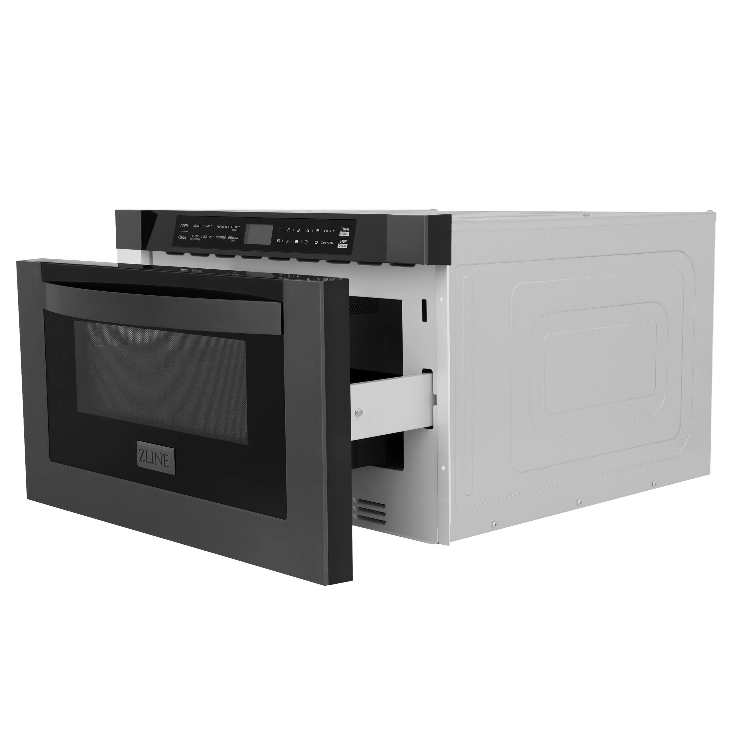 ZLINE 24" 1.2 cu. ft. Microwave Drawer in Black Stainless Steel