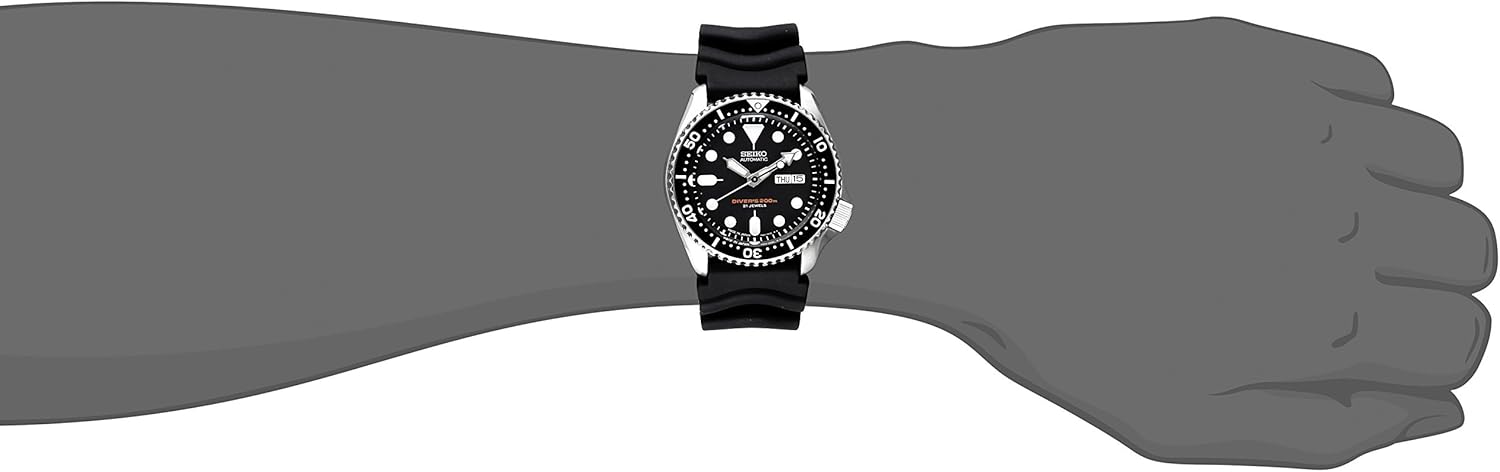 Seiko SKX007J1 Analog Japanese-Automatic Black Rubber Diver's Watch