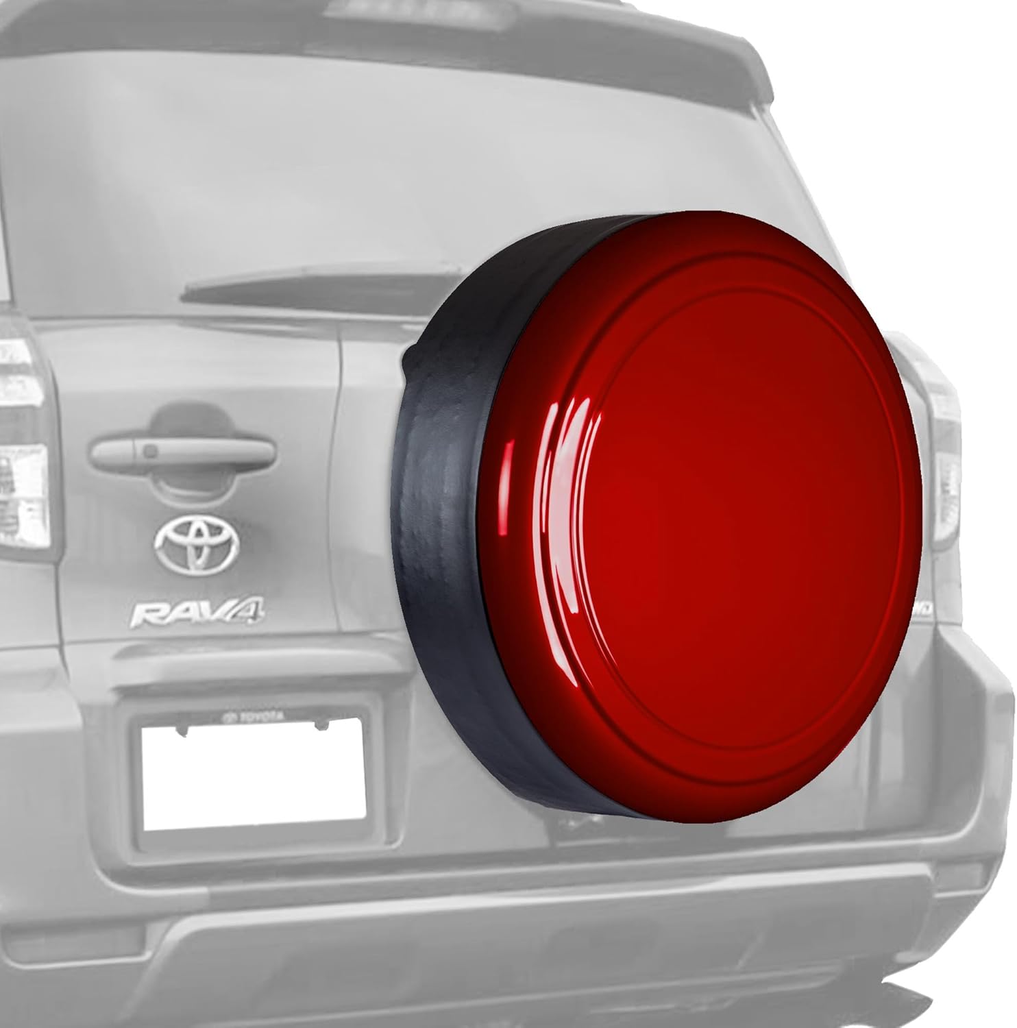 Boomerang 28" Color Matched Rigid Tire Cover for Toyota RAV4 (06-12) - (Plastic Face & Vinyl Band) - Beige Metallic