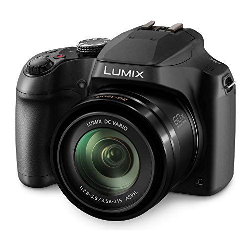 Panasonic LUMIX FZ80D Point and Shoot Digital Camera 4K Photo/Video Recording with Power Optical Image Stabilizer, Vlogging Camera with 60X Optical Zoom & 20-1200mm Wide-Angle Lens - DC-FZ80D