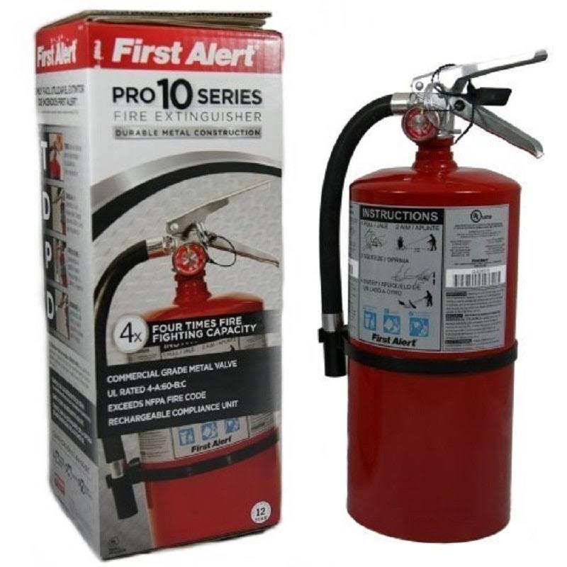 First Alert PRO10 Commercial Fire Extinguisher, Red