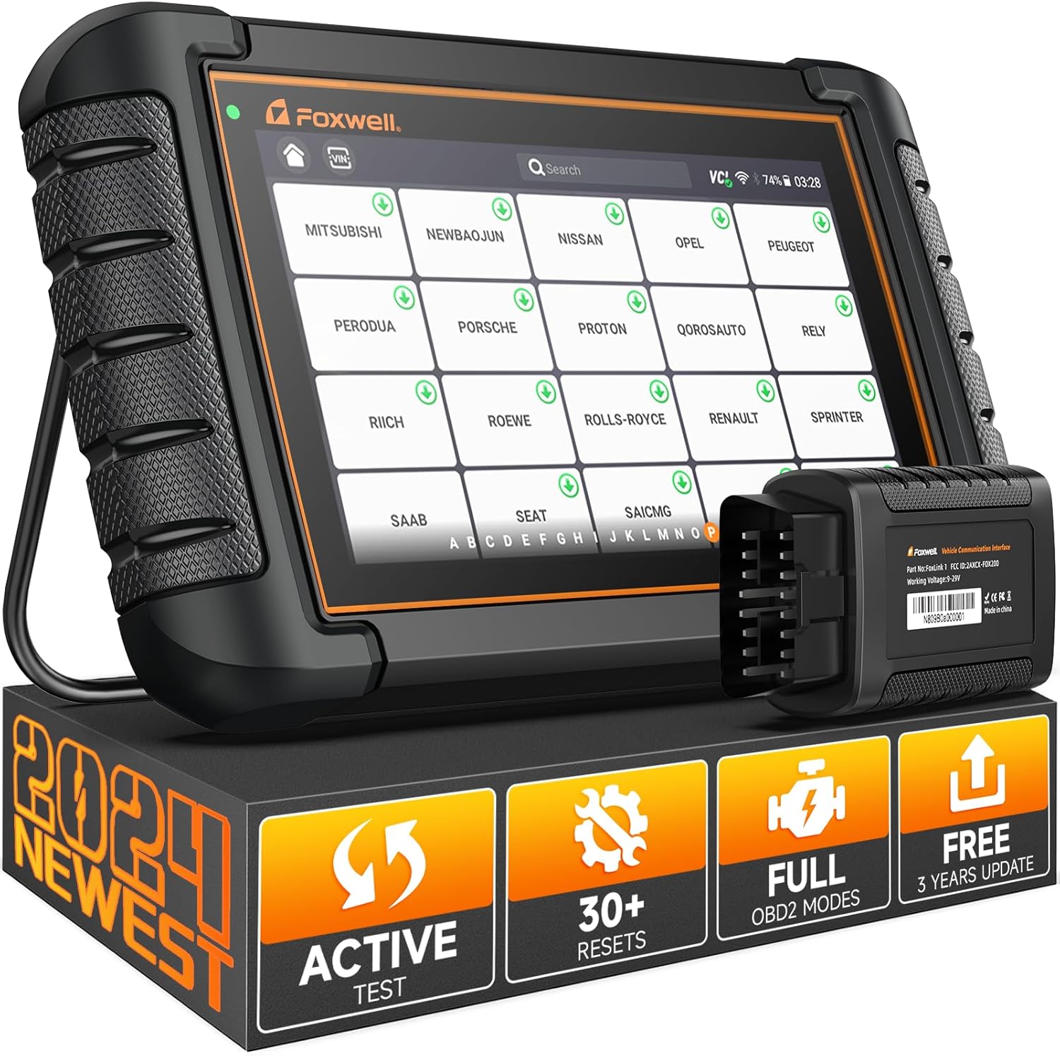 2024 Newest FOXWELL Scanner NT809BT Bidirectional Scan Tool, All System Scanner for Car with 30+ Service Resets, Wireless Diagnostic Scanner for All Vehicles, Accurate Automotive Diagnostic Tools