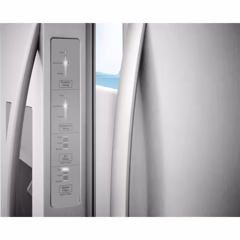 36.1 in. 22.3 cu. ft. Counter Depth Side-by-Side Refrigerator in Stainless Steel
