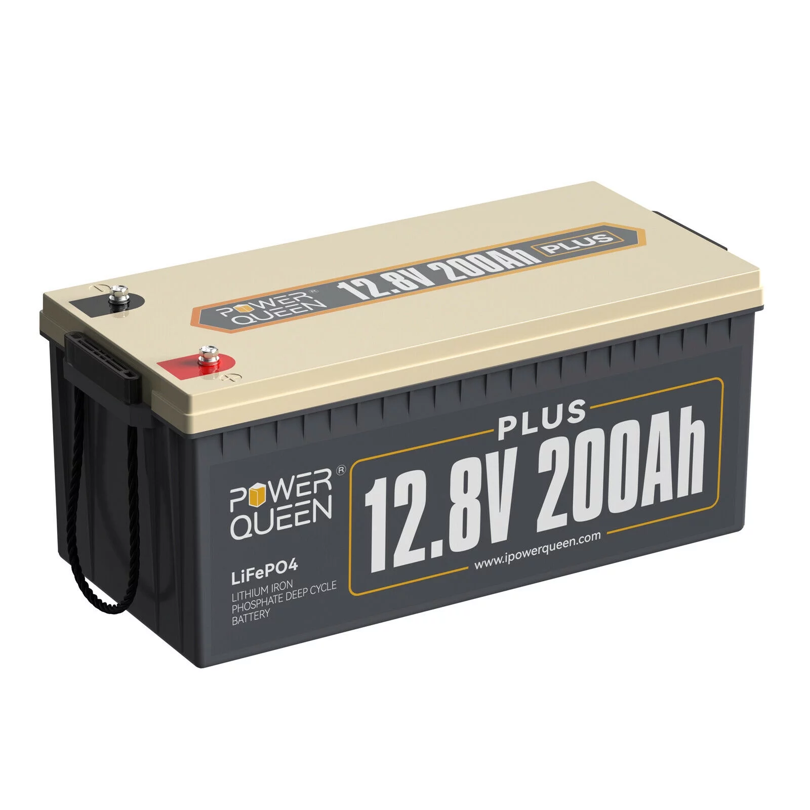 Power Queen 12V 200Ah Plus LiFePO4 Lithium Battery 200A BMS For Marine Camper - Curated Treasures Market