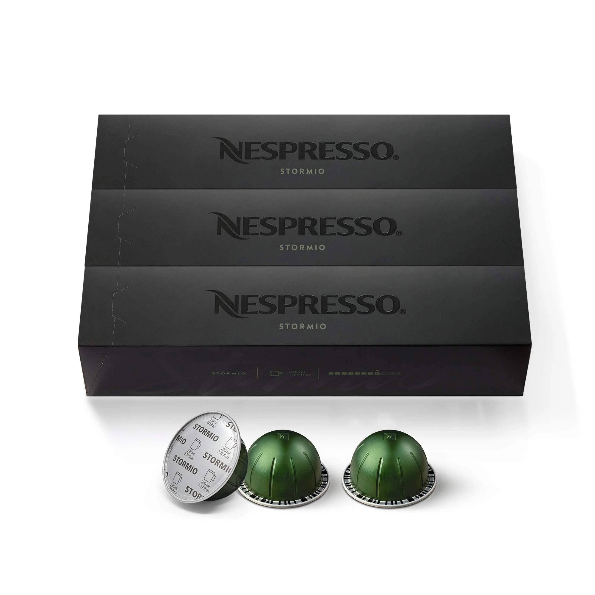 Nespresso Capsules VertuoLine, Stormio, Dark Roast Coffee, 30 Count