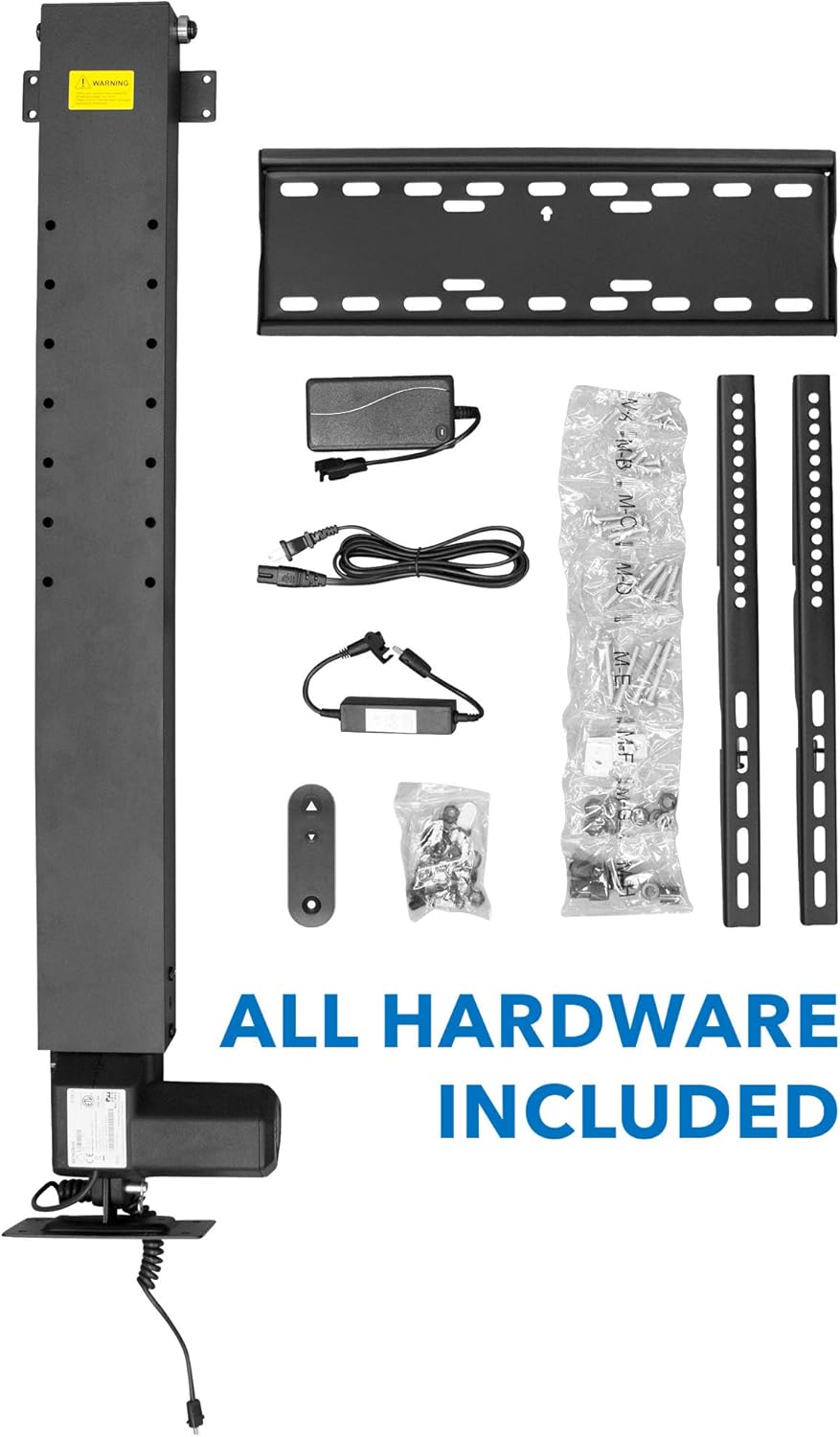 Mount-It! Motorized TV Lift with Remote Control for Screens 32 to 48 | Height Adjustable Hideaway TV Lift Adjusts Up to 65 High | Vertical Lift TV Stand with Steel Construction
