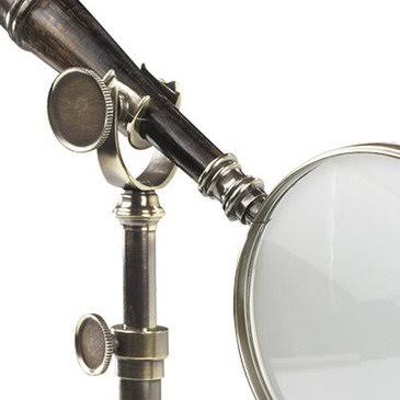 Authentic Models Ac099e Bronzed Magnifying Glass with Stand