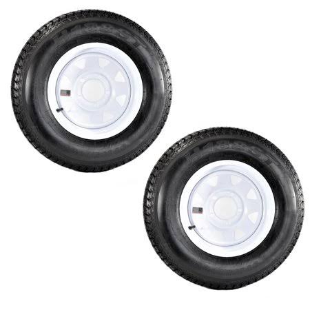 2-Pack Americana 3S050 Trailer Tires St175/80d13 B78-13 LRC 5 Lug White Spoke - Megean