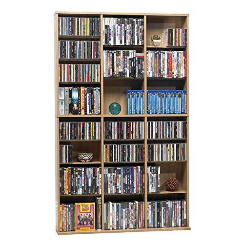 Atlantic Oskar Adjustable Media Wall-unit - Holds 756 CDS 360 DVDs or