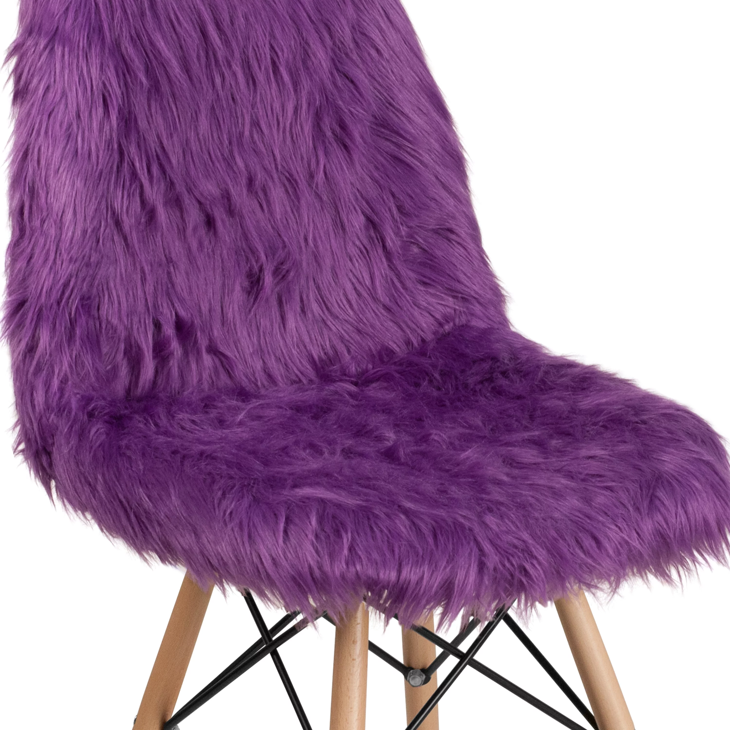 Flash Furniture Shaggy Dog Purple Accent Chair