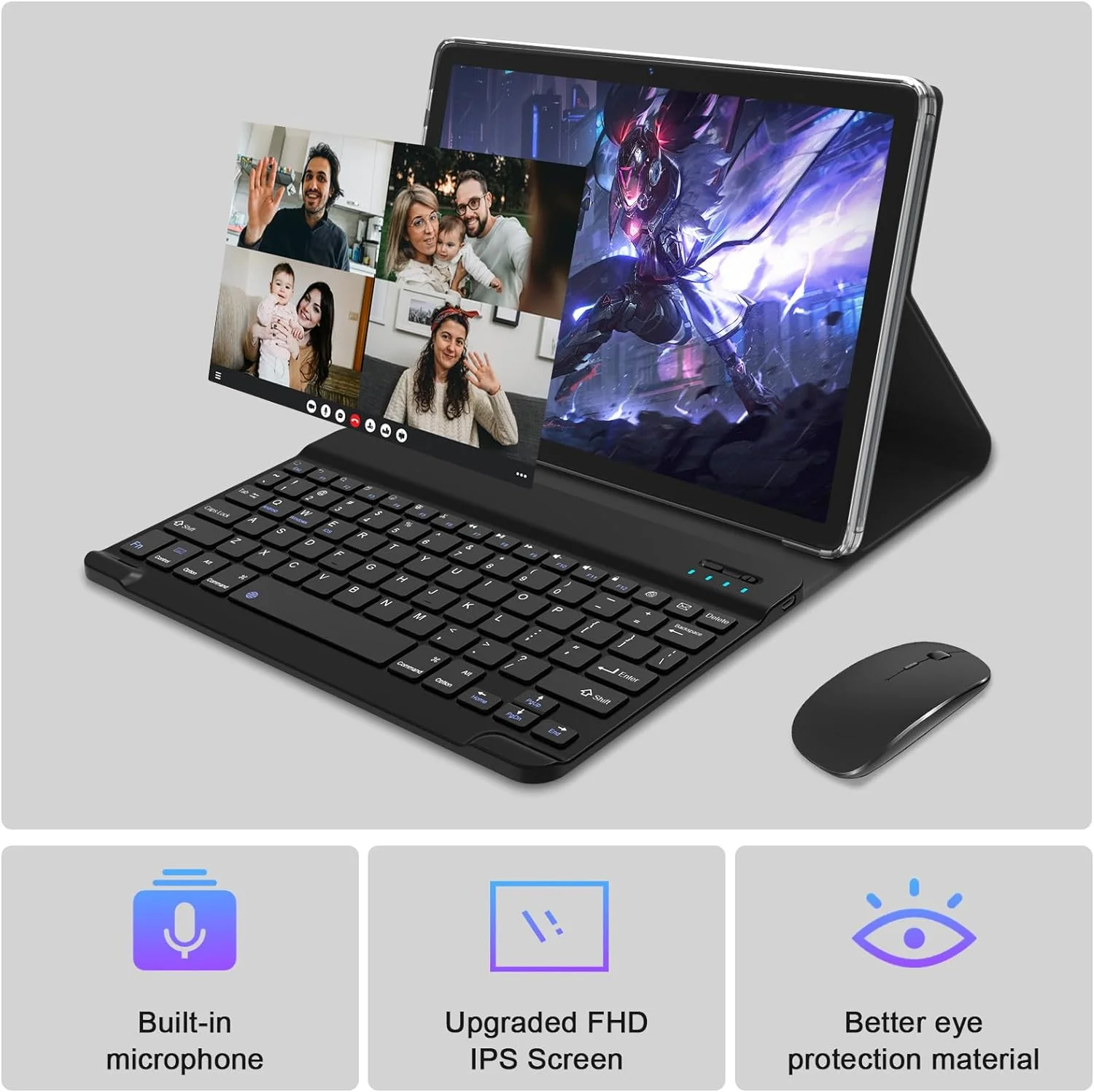 Tablet Android 13 Tablet,10 Inch Android Tablet with Keyboard,5G WiFi Tablet,128GB ROM+16GB RAM (8+8Virtual) +1TB TF Expand,Octa-Core Processor,13MP+8MP Camera,Bluetooth,GPS, FHD Display,2 In 1 Tablet