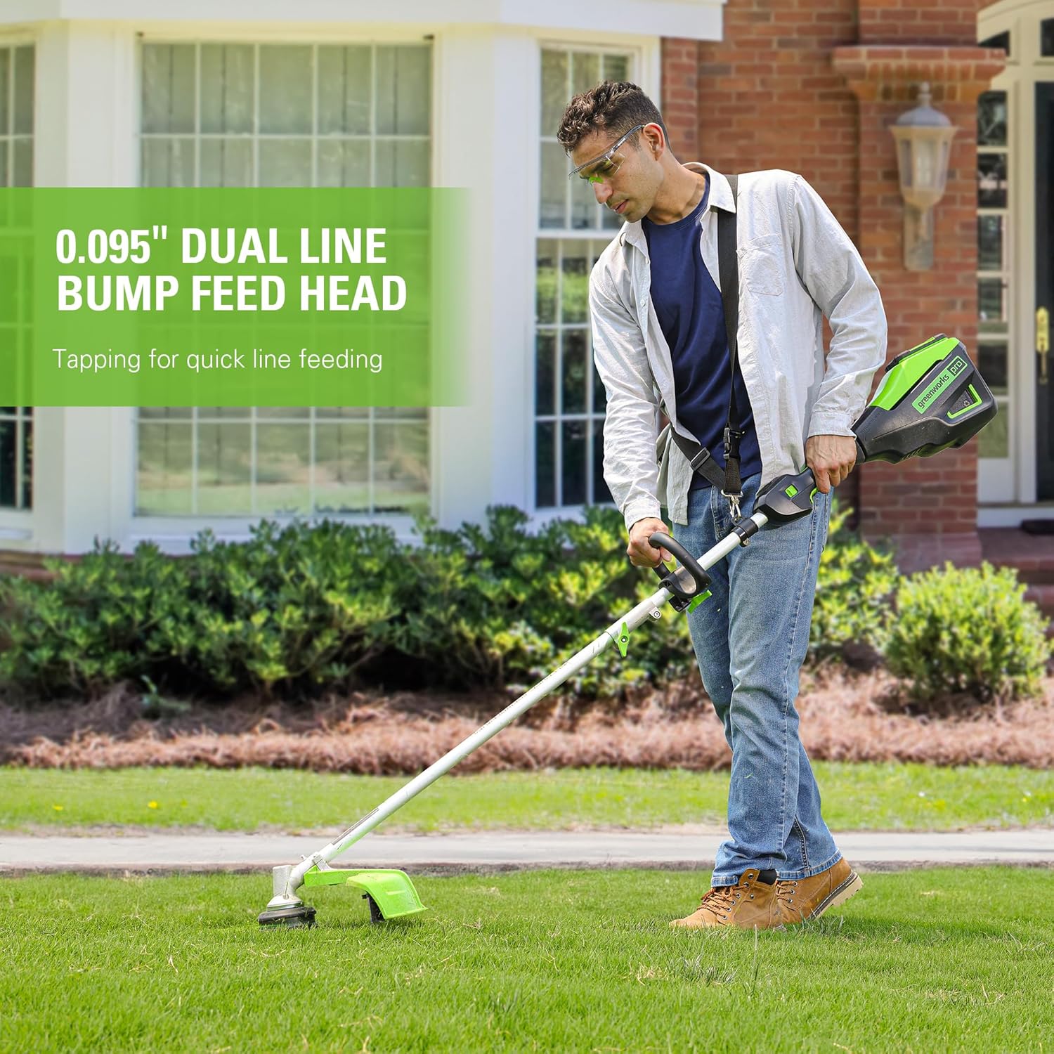 Greenworks Pro 80V 16-Inch Brushless (Attachment Capable) String Trimmer, 2.5Ah Battery and Rapid Charger Included