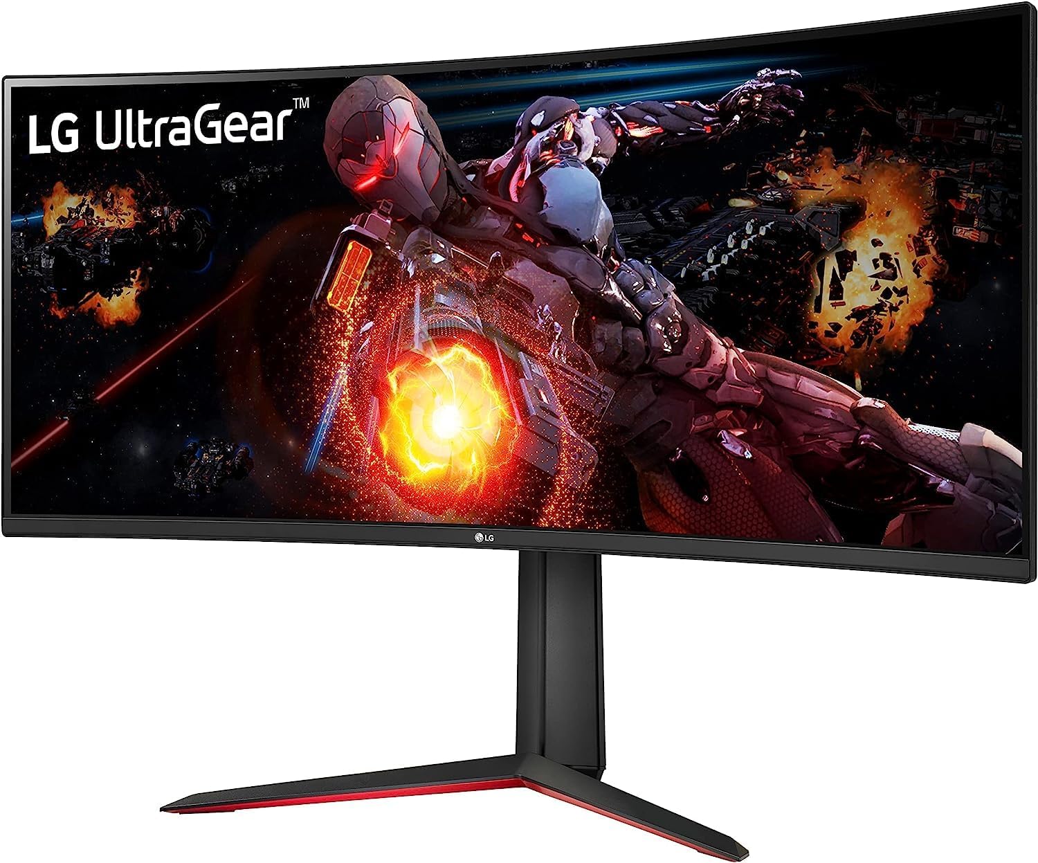 LG 34GP63A-B 34" Curved Ultragear QHD (3440 x 1440) HDR 10 160Hz Gaming Monitor with Tilt/Height Adjustable Stand, AMD FreeSync Premium, Display Port and HDMI, Black, WEPGPY