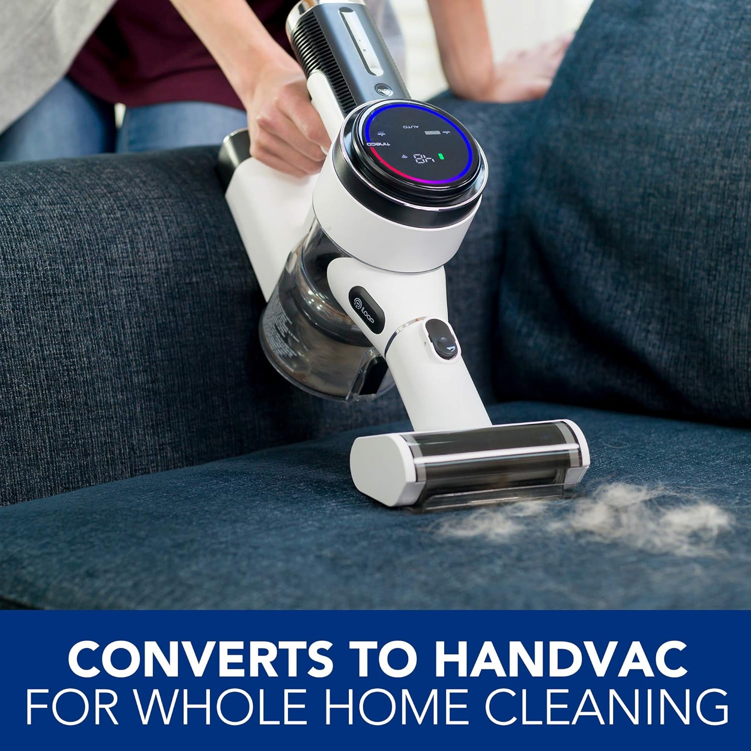 Tineco Pure ONE S12 Smart Cordless Stick Vacuum, 500W Motor for Strong Suction on Carpets & Pet Hair, Sensor Technology Optimizes Power and Runtimes – Matte Black