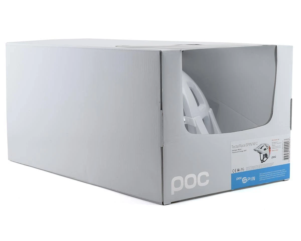 POC Tectal Race Spin NFC Helmet - White Orange