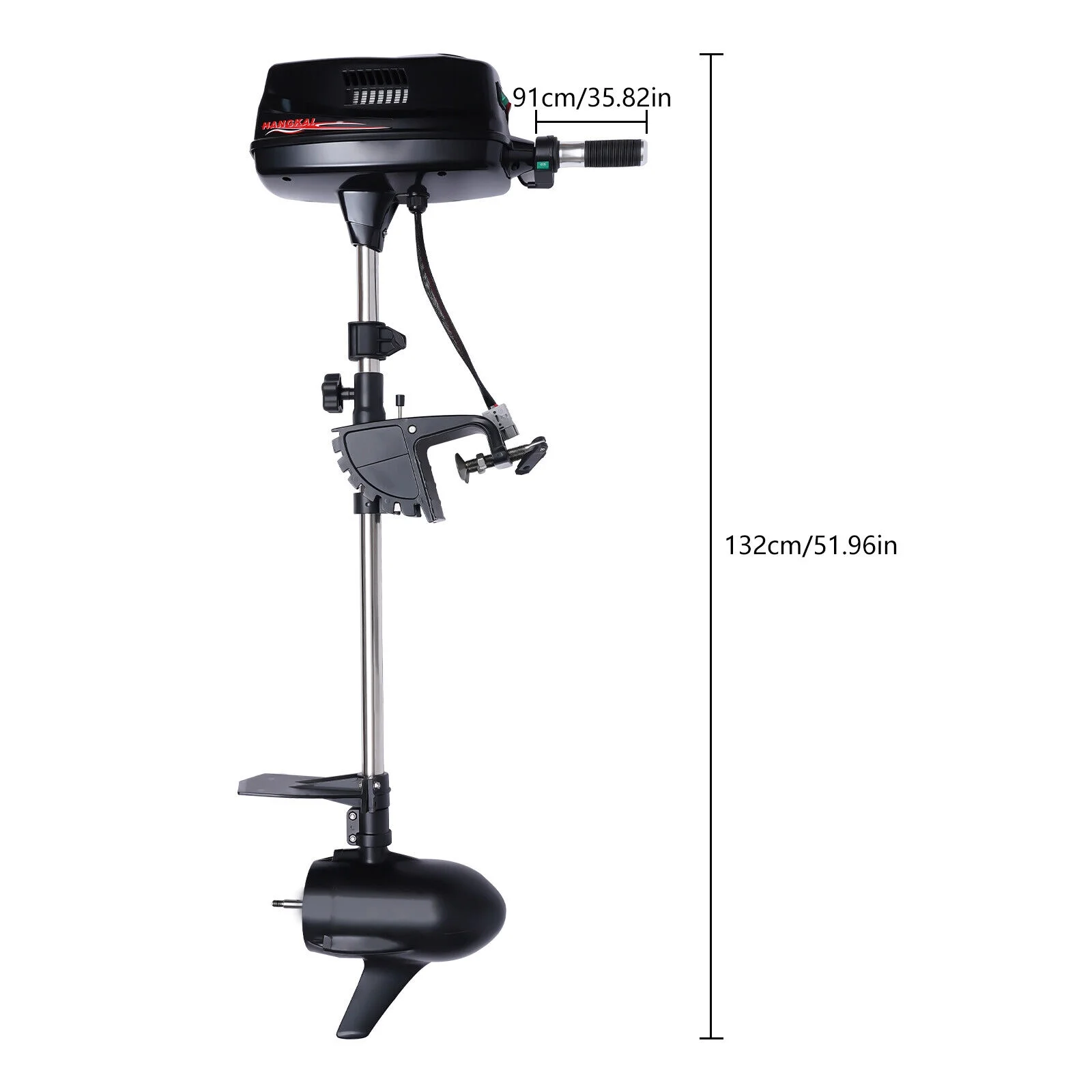 Miumaeov 10HP Electric Outboard Engine 60V 2200W Brushless Trolling Motor Jet Pump Propeller Fishing Boat Engine for Small Water Vehicles Inflatable Boats Canoes Aluminum Fishing Boats