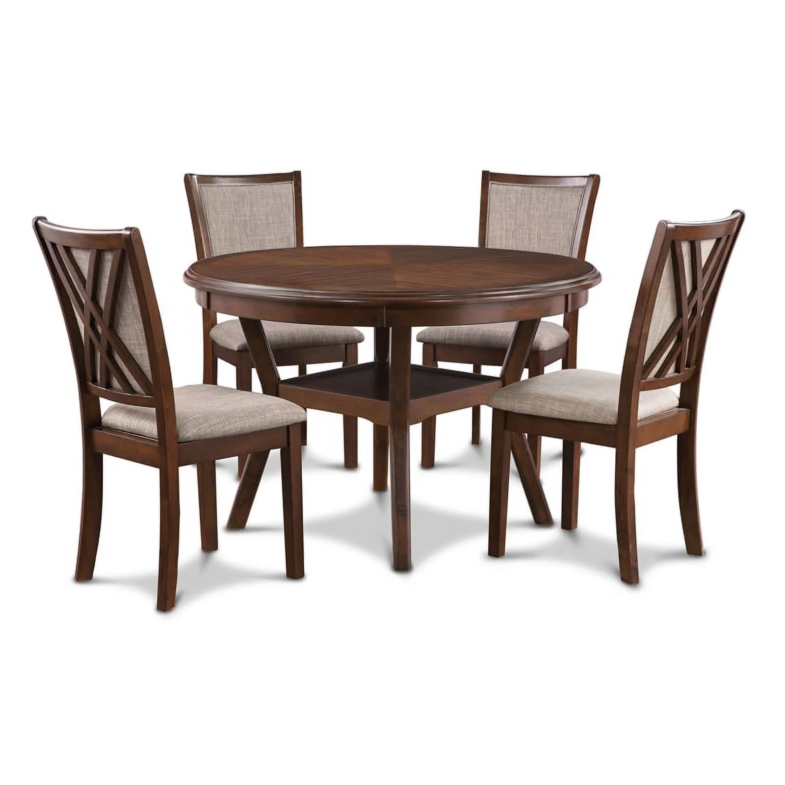 New Classic Furniture Amy 5-Piece Contemporary Wood Dining Set in Cherry