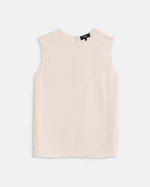 Theory Sleeveless Silk Stretch Top - Pink