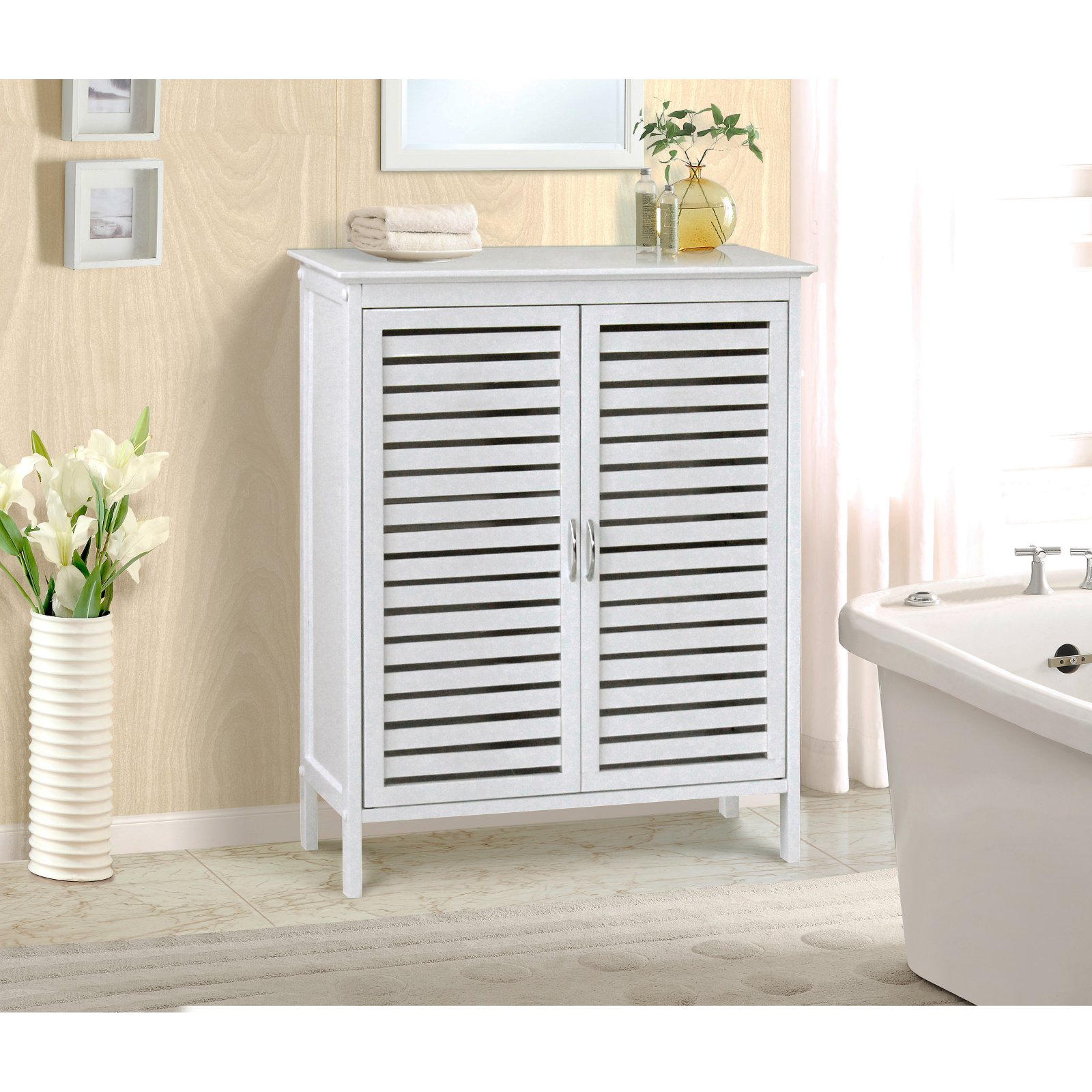 Gallerie Decor Natural Spa Transitional Bamboo Floor Cabinet in Natural
