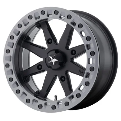4/137 Motosport Alloys M31 Lok2 Beadlock Wheel 14x7 3.5 + 3.5 Satin Black for Can-Am Maverick Max 1000 X rs Turbo 2016-2017