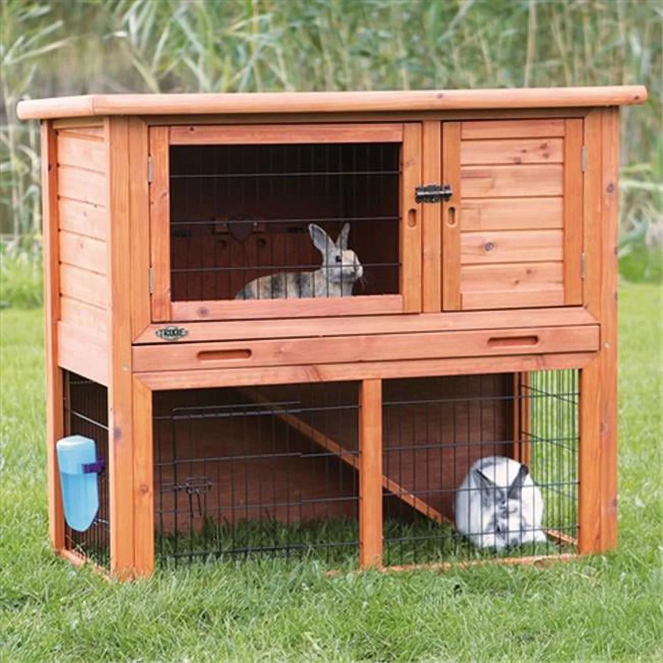 Rabbit Hutch With Sloped Roof, Large - Curated Treasures Market