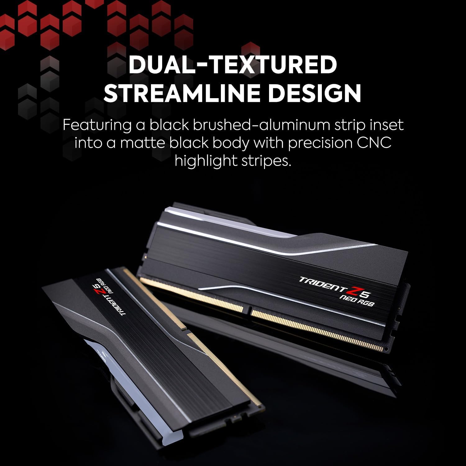 G.SKILL Trident Z5 Neo RGB Series (AMD EXPO) DDR5 RAM 64GB (2x32GB) 6000MT/s CL32-38-38-96 1.40V Desktop Computer Memory UDIMM - Matte Black (F5-6000J3238G32GX2-TZ5NR)