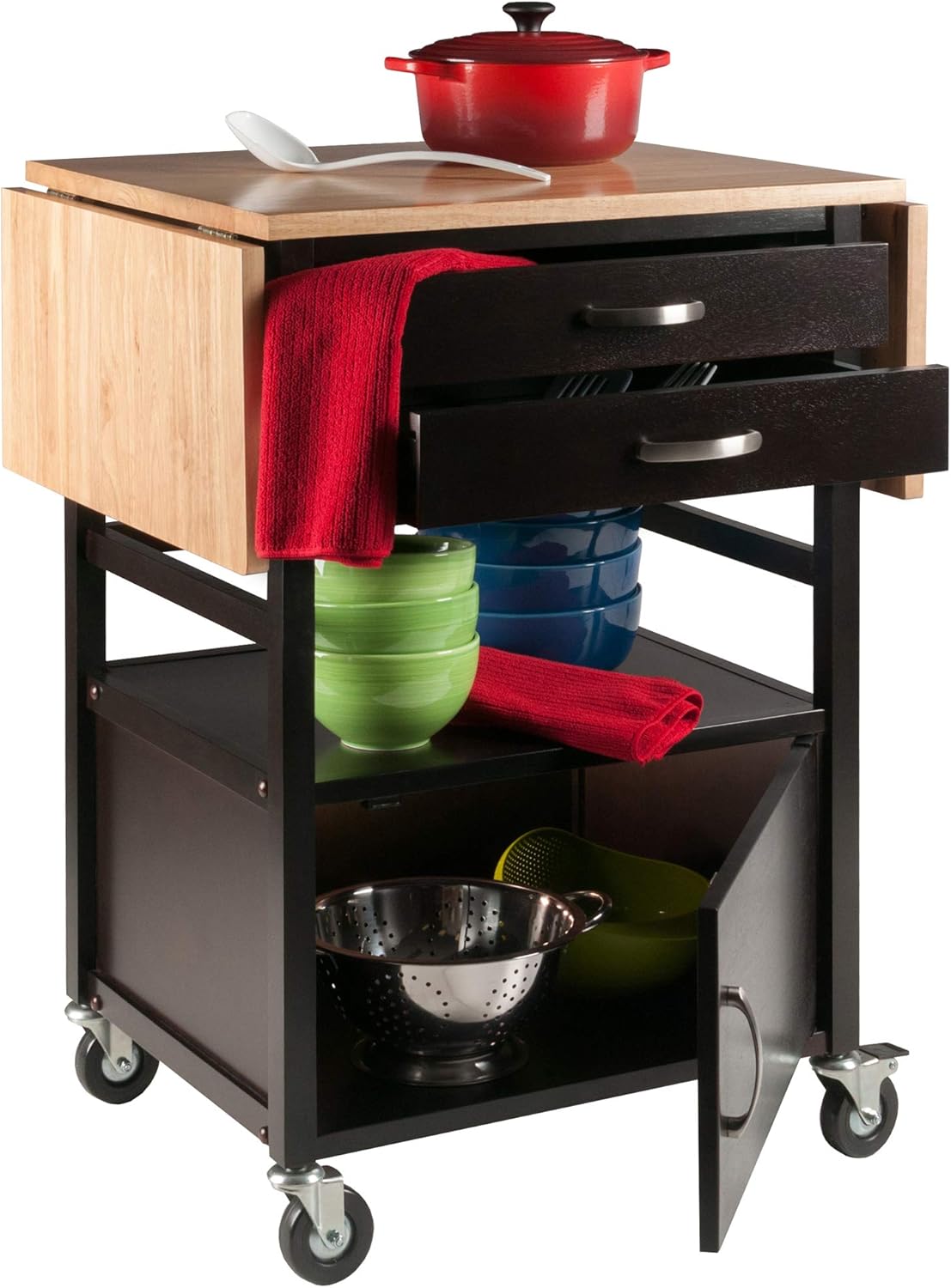 Winsome Bellini Kitchen Cart, Black