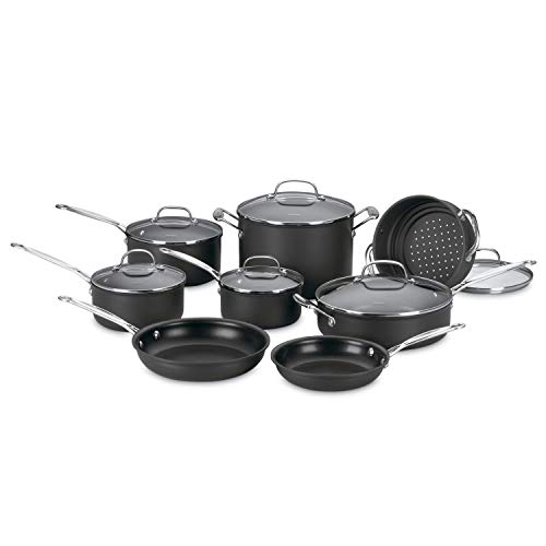 Cuisinart 66-10 Chef's Classic 10-Piece Cookware Set Nonstick-Hard-Anodized