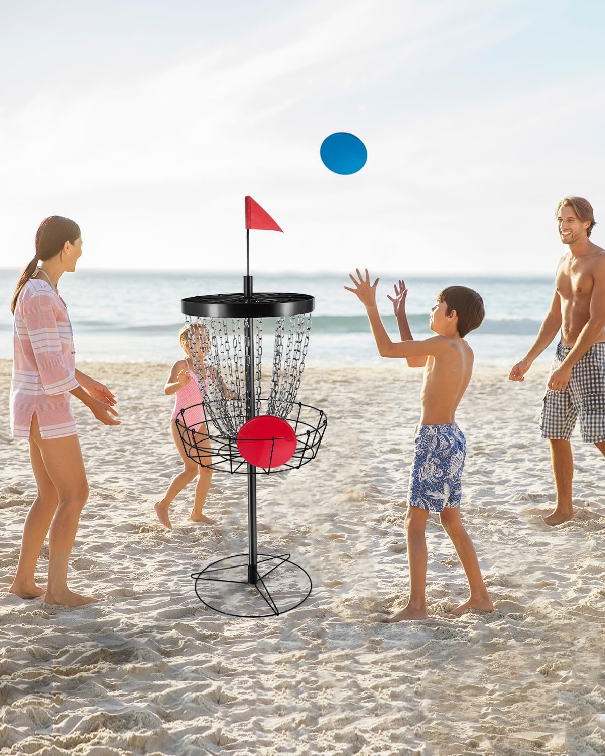 Portable Disc Golf Targets with 24 Chains - PDGA Approved Frisbee Golf Enthusiast's Must-Have Disc Golf Basket, Frisbee Golf Baskets, and Disc Golf Hole. Perfect for On-The-Go Disc Golfing