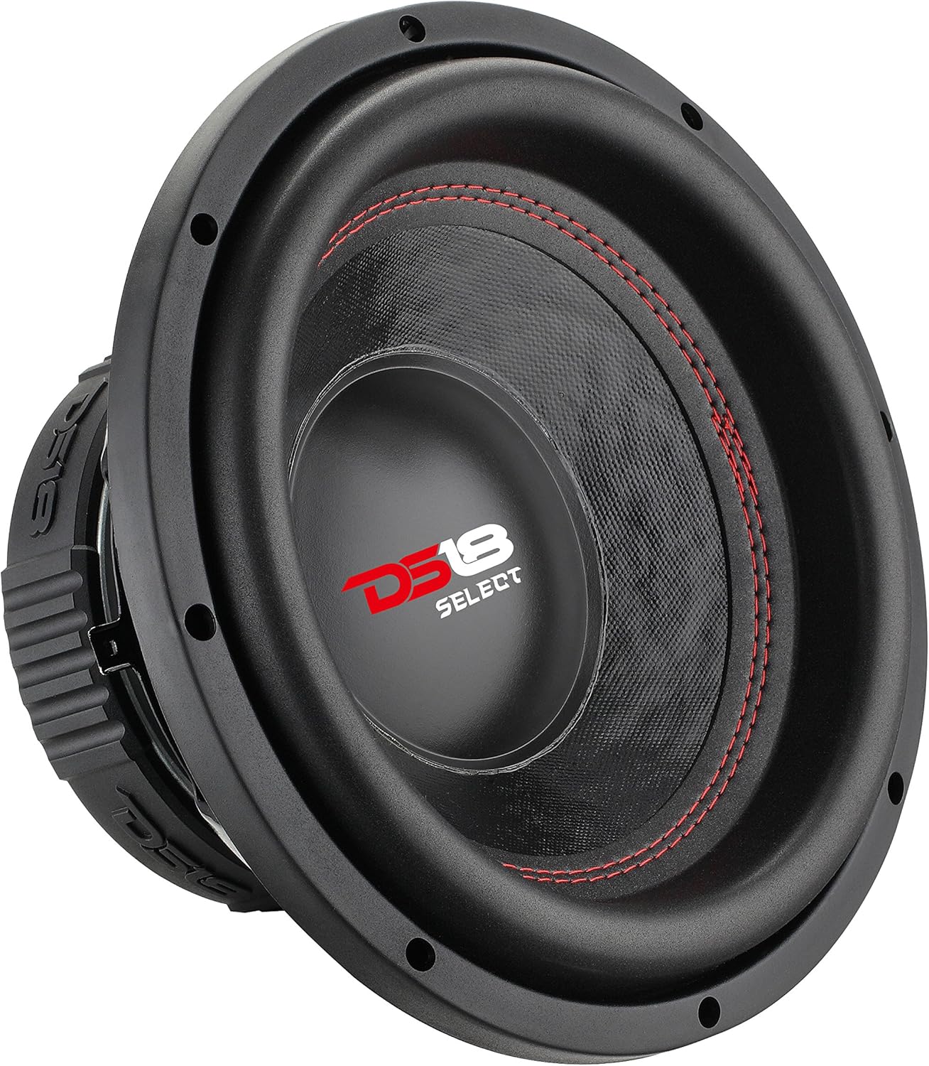 DS18 SLC10S Car Subwoofer Audio Speaker - 10" in. Paper Glass Fiber Cone, Black Steel Basket, Single Voice Coil 4 Ohm Impedance, 440W MAX Power and Foam Surround for Vehicle Stereo Sound System