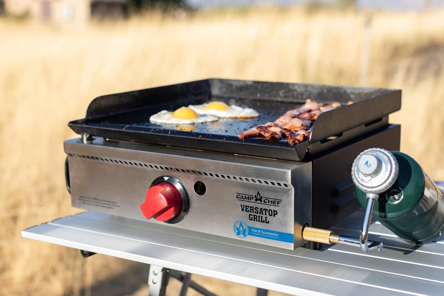 Camp Chef Versatop Portable Flat Top Grill 250 and Griddle (FTG250) - Compatible 14 Accessories