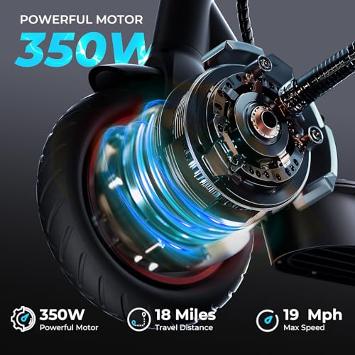 iScooter Electric Scooter for Adults, 18/12 Miles Long Range,22/19/18 Mph Top Speed, Commuting Electric Scooter with Cruise Control, Double Braking Systems Escooter for Adults and Teens