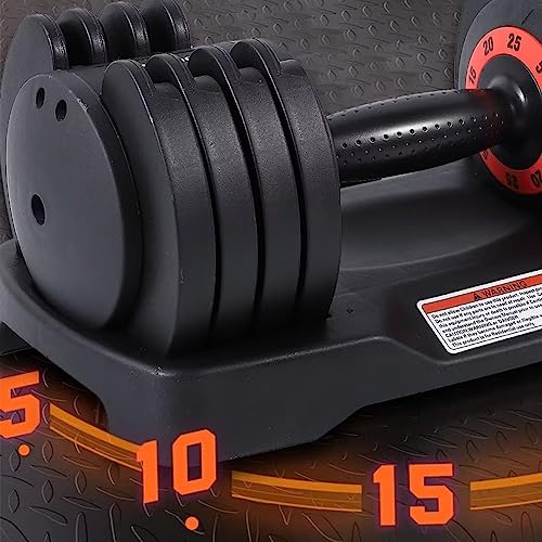 Adjustable Dumbbell Set 25/55LB Dumbbell Weights, 5 in 1 Free Weights Dumbbell with Anti-Slip Handle, Suitable for Home Gym Full Body Workout Fitness （Single）