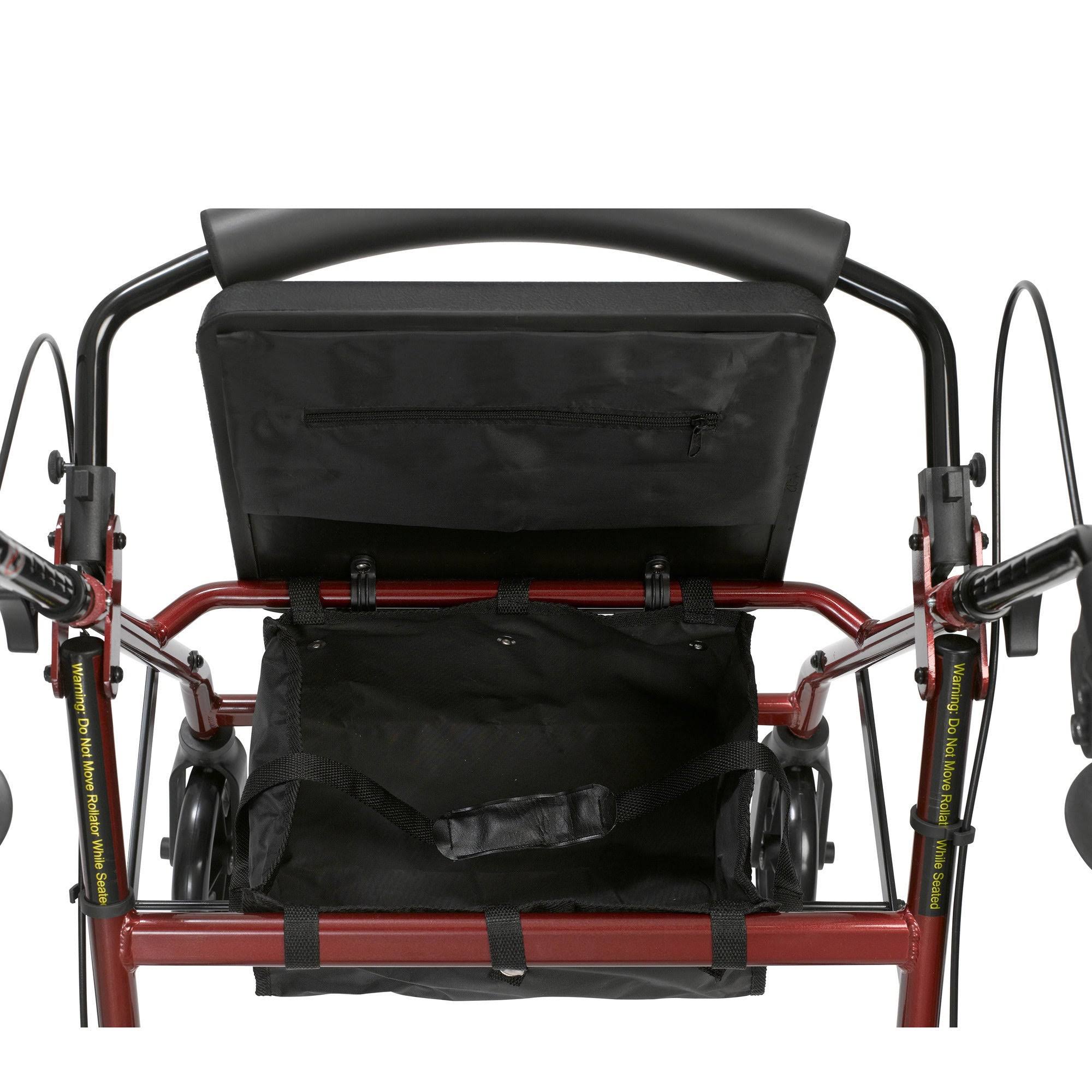 Drive Medical Aluminum Rollator with Fold Up and Removable Back Support and Padded Seat Blue