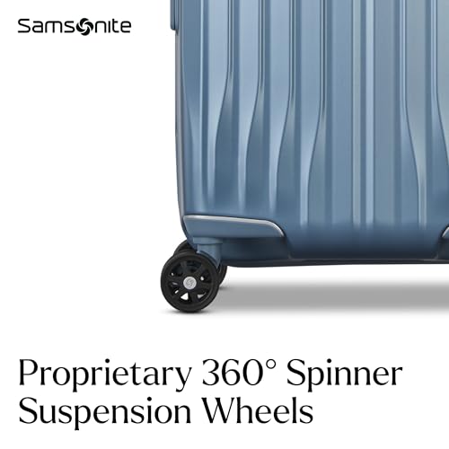 Samsonite UpLIFT 19" Lightweight Hardside Carry-On Luggage with Spinner Wheels - Expandable - Airline-Approved, Polycarbonate Hard Suitcase for Ultra Lightweight Travel - Silver Shimmer