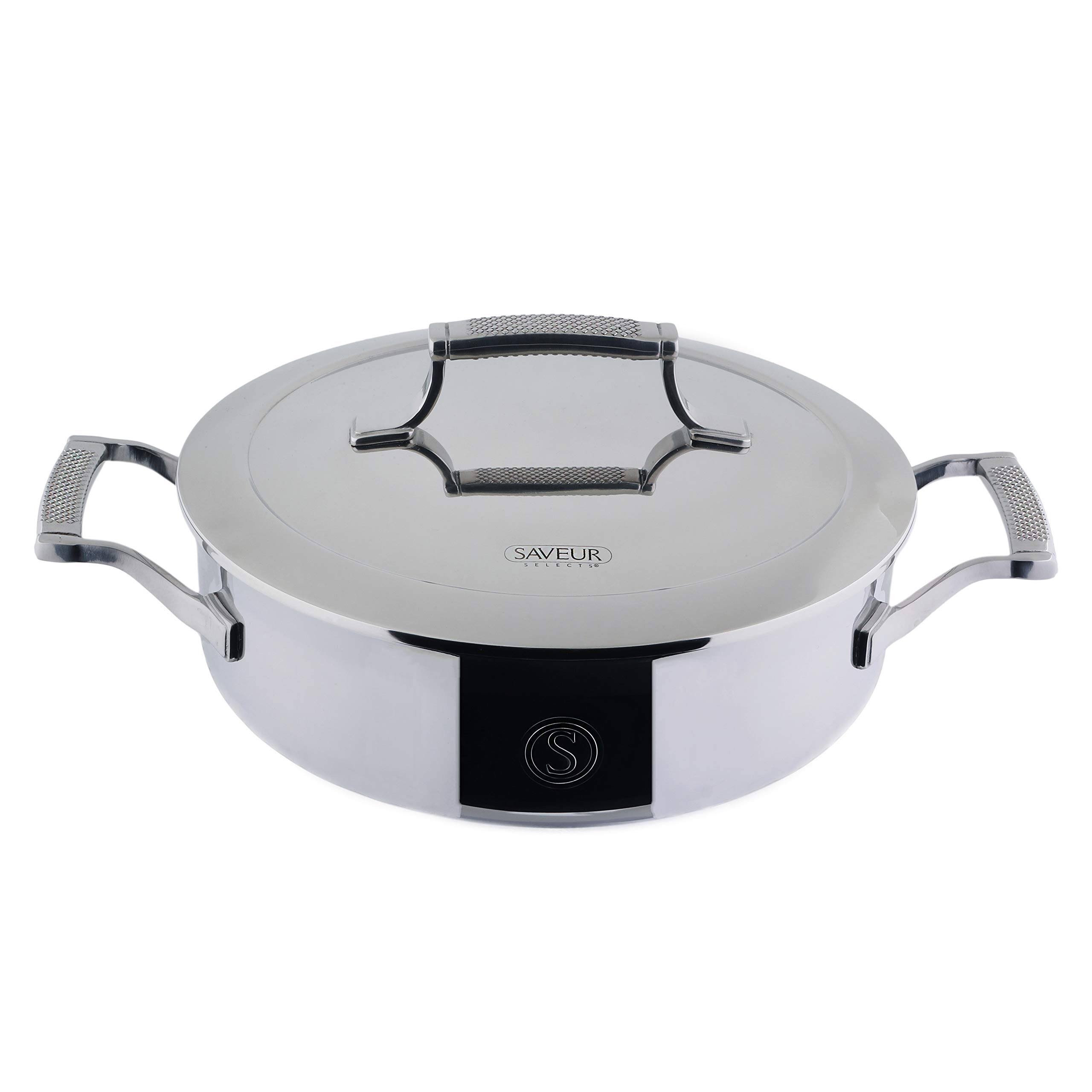 Saveur Selects Voyage Series 3-Qt. Tri-Ply Sauteuse - Stainless Steel