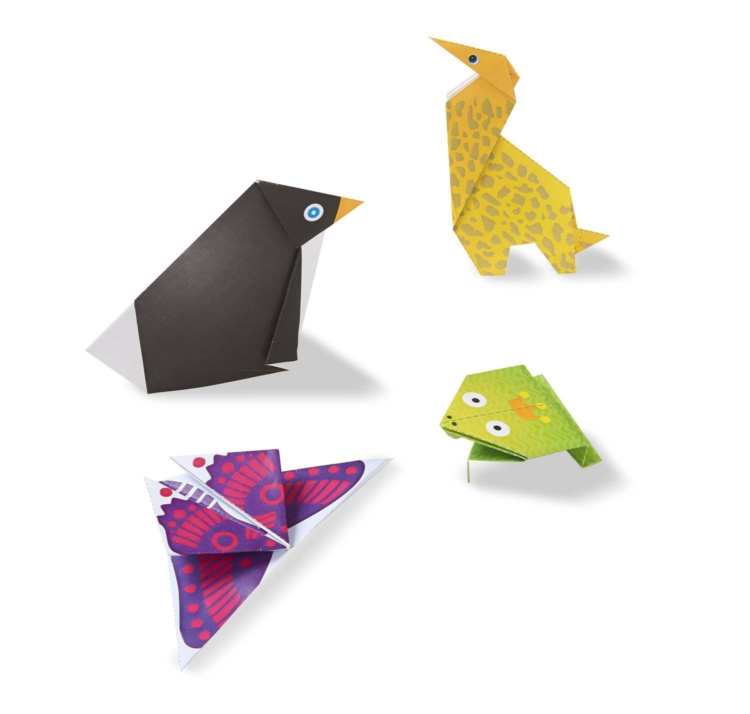 Melissa u0026 Doug 19442 on The Go Origami Animals Craft Activity Set - 38 Stickers, 40 Origami Papers, Multicolour