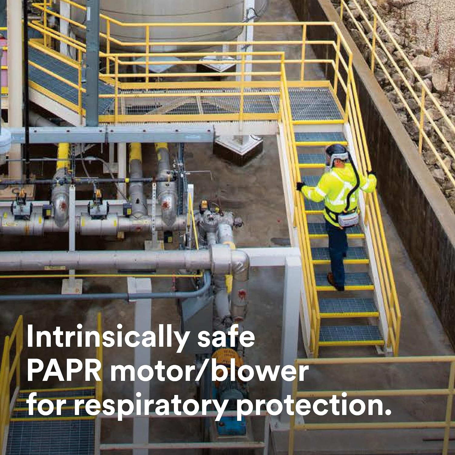 3M PAPR Respirator, Versaflo Powered Air Purifying Respirator Heavy Industry Kit, TR-800-HIK, Intrinsically Safe, NIOSH, Ready to Use All-in-One Respiratory Protection for Particulate, Gas and Vapor