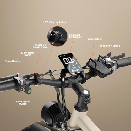 2000W Fat-Tire Electric-Bike for Adults，Dual Motor e Bike 48V 22.4AH with Hydraulic Shock Absorber 35MPH,26” Fat Tire Electric Bicycle for Snow Beach Mountain Off Road Commuter