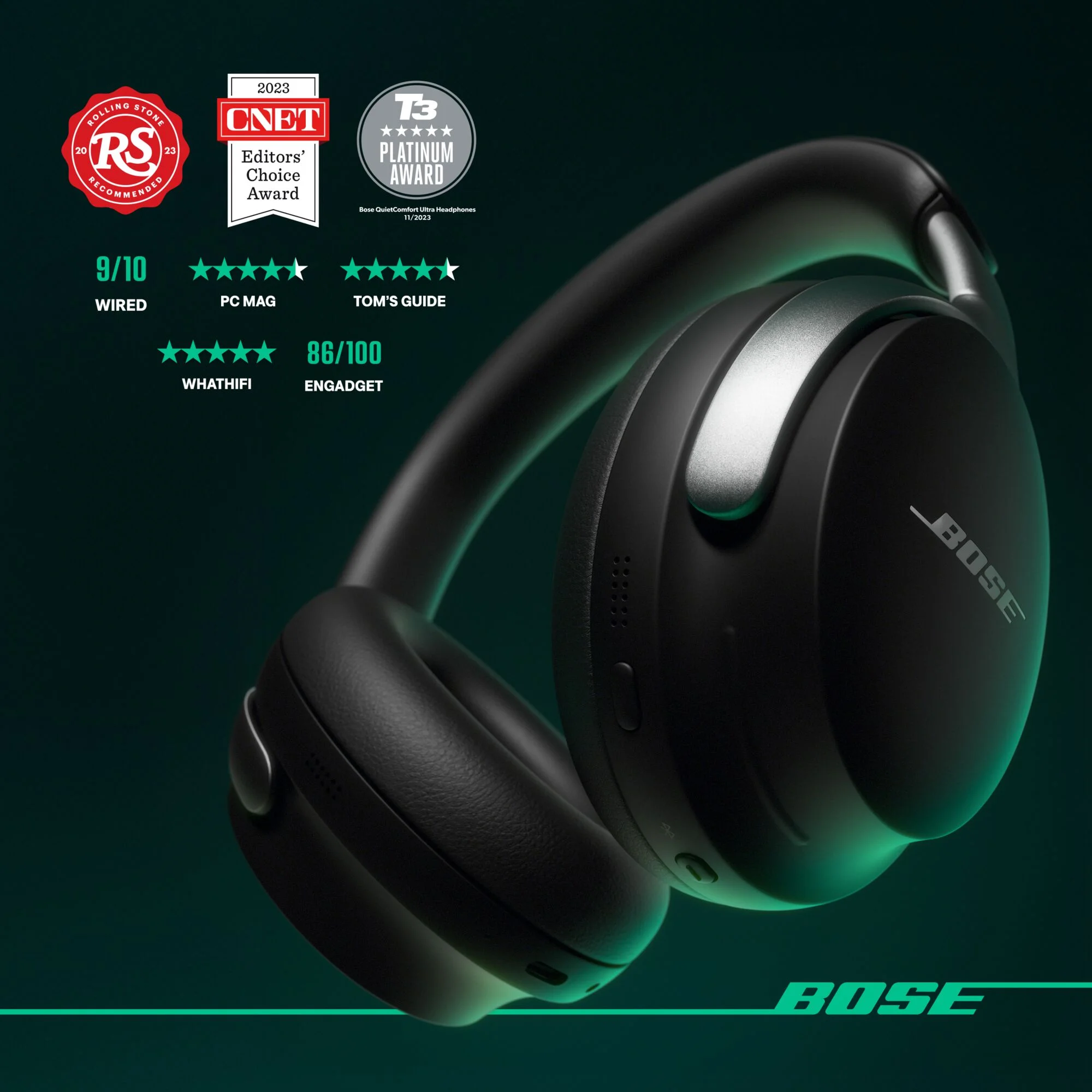Bose QuietComfort Ultra Wireless Noise Cancelling Bluetooth Headphones, Sandstone