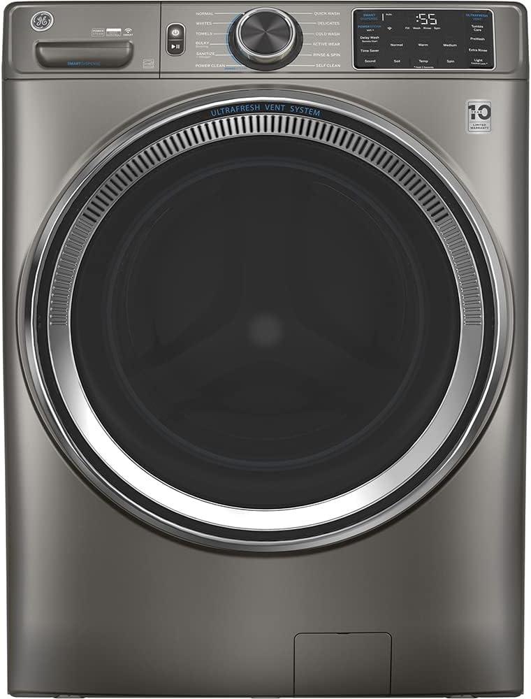 GE® 4.8 cu. ft. Capacity Smart Front Load ENERGY STAR® Steam Washer with SmartDispense™ UltraFresh Vent System with OdorBlock™ and Sanitize + Allergen
