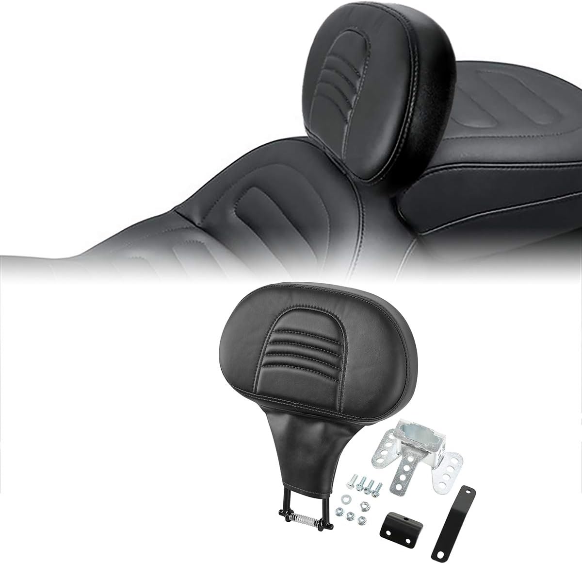 Detachable Adjustable Plug-in Driver Rider Backrest Pad Fit for Harley Street Glide Road King 2009-2022 Ultra Limited FLHTK FLHTKL CVO Limited FLHTKSE Street Glide FLHX