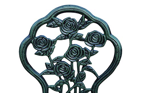 Oakland Living 3-Piece Rose Bistro Set with 23.5-Inch Cast aluminum Top Table
