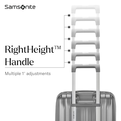 Samsonite UpLIFT 19" Lightweight Hardside Carry-On Luggage with Spinner Wheels - Expandable - Airline-Approved, Polycarbonate Hard Suitcase for Ultra Lightweight Travel - Silver Shimmer