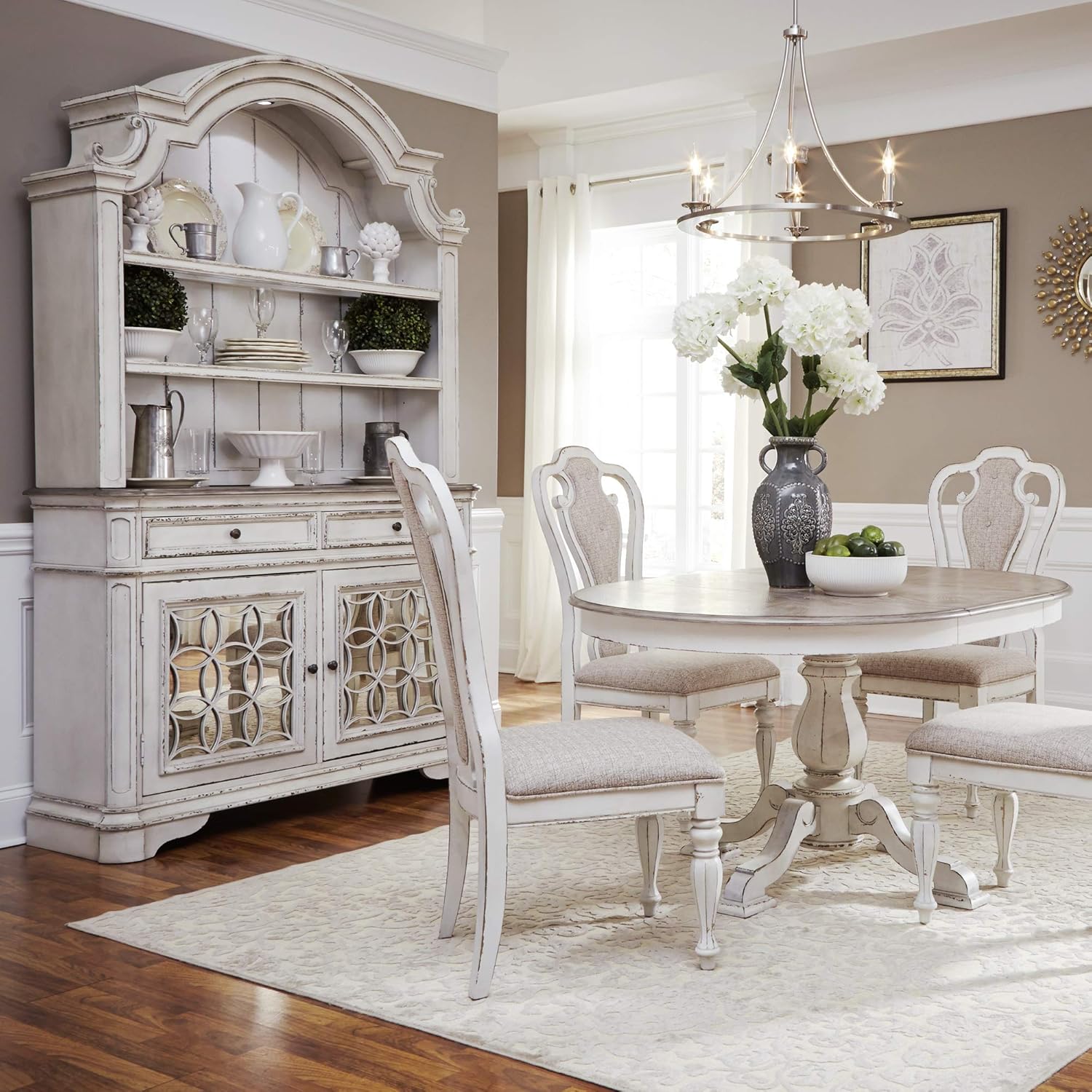 Magnolia Manor Hutch & Buffet, W56 x D18 x H92, White