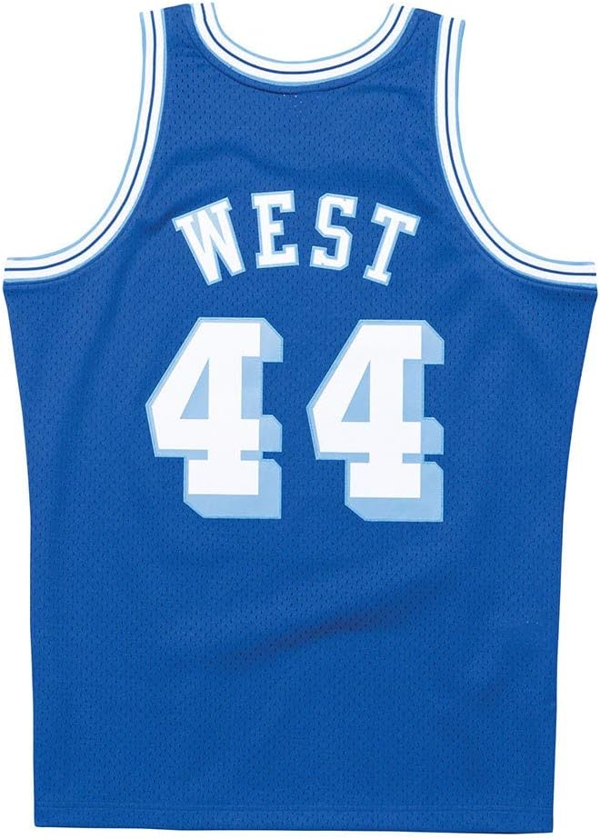 Mitchell & Ness Los Angeles Lakers Jerry West Throwback Road Swingman Jersey Blue (Medium)